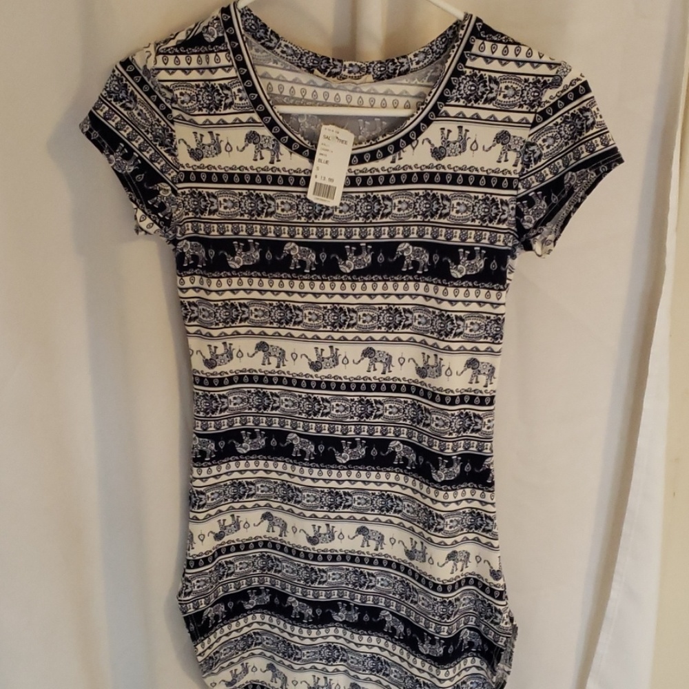 Blue Indian print mini dress